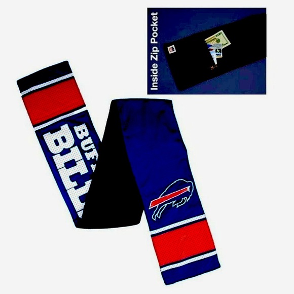BUFFALO BILLS NFL LICENSED FLEECE-LINED JERSEY SCARF NFL NEW - Picture 1 of 1